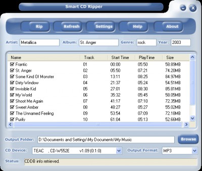 #1 Smart CD Ripper PRO 2.7 screenshot