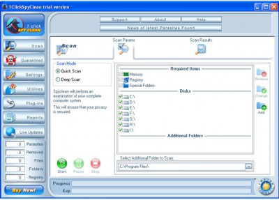 1Click Spyclean 1.4.9 screenshot