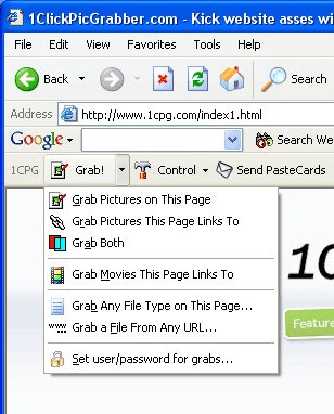 1ClickPicGrabber with FloatBar 3.50 screenshot