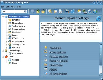 1st Internet Privacy Tool 6.1 screenshot