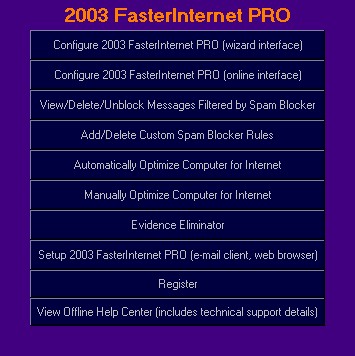 2003 FasterInternet PRO 1.0 screenshot