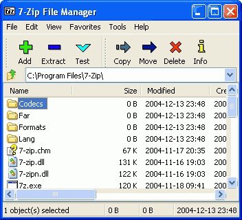 7-Zip 4.45 screenshot