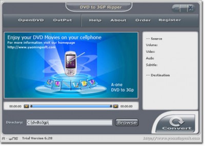 A-one DVD to MP3 Ripper 4.44 screenshot