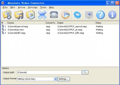 Absolute Video Converter 2.5.11 screenshot