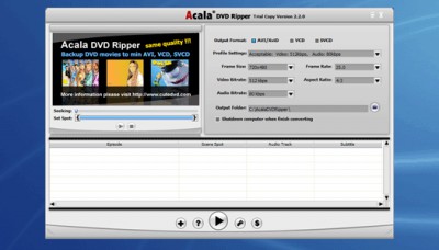 Acala DVD Ripper 2.3.1 screenshot