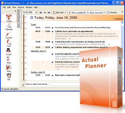 Actual Planner 2.0.1 screenshot