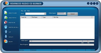 Advanced audio cd burner 1.3.0.0 screenshot