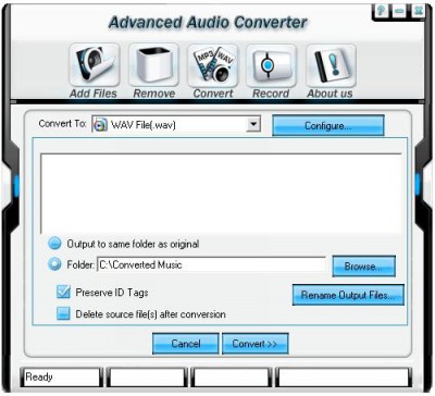 Advanced Audio Converter 2.1.0.1 screenshot