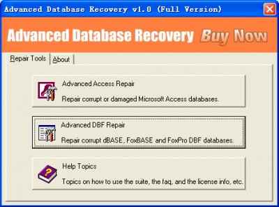 Advanced Database Recovery 1.0 screenshot