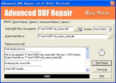 Advanced DBF Repair 1.4 screenshot