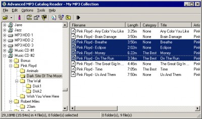 Advanced MP3 Catalog Reader 2.40 screenshot