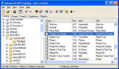Advanced MP3 Catalog 1.11 screenshot