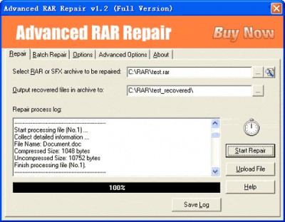 Advanced RAR Repair 1.0 screenshot