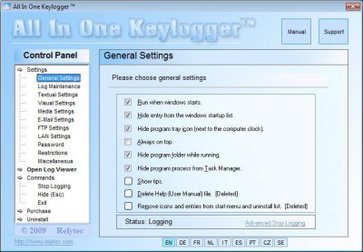 All In One Keylogger v1.5 screenshot