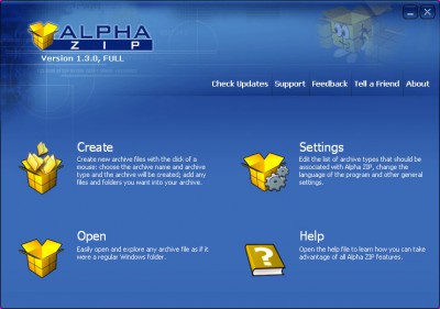 Alpha ZIP 1.3 screenshot