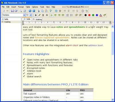 AM-Notebook Lite 6.0 screenshot
