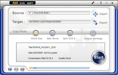 AoA DVD Copy 2.9.4 screenshot AoA DVD Copy 2.9.4 screenshot