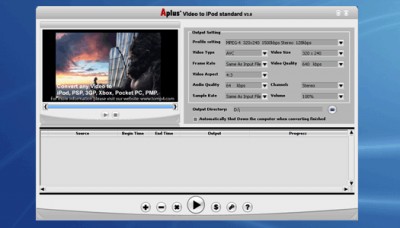 Aplus Video to iPod Standard 3.0 screenshot