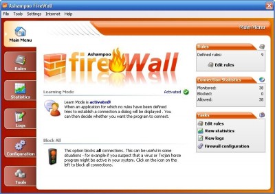 Ashampoo Firewall 1.10 screenshot