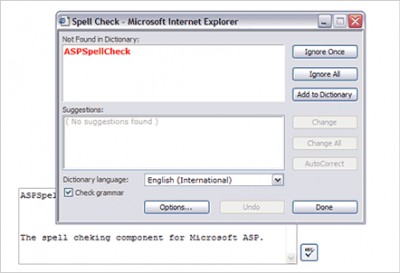 ASP Spell Check 1.62 screenshot