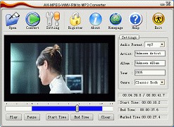 AVI MPEG WMV RM to MP3 Converter 1.0.1 screenshot