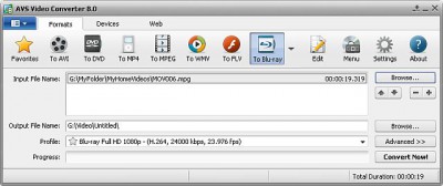 AVS Video Converter v3.43 screenshot