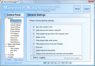 Beyond Keylogger 1.7 screenshot