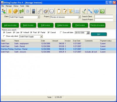 BillingTracker Pro Invoice Software 4.3.1 screenshot