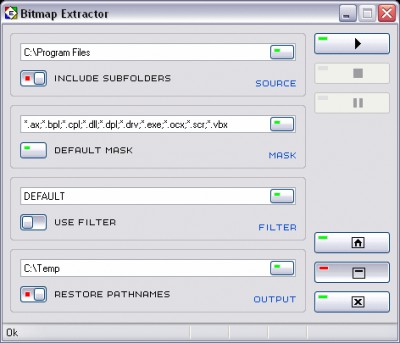 Bitmap Extractor (ShareWare) screenshot