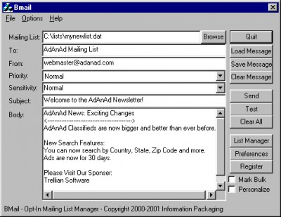 BMail 1.05 screenshot