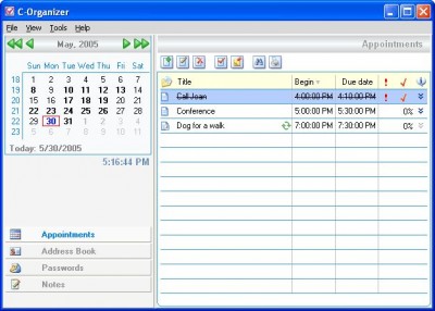 C-Organizer Standard 3.2 screenshot