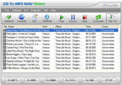 CD to MP3 WAV Maker 1.28 screenshot