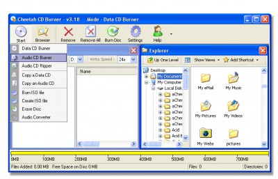 Cheetah CD Burner 3.25 screenshot