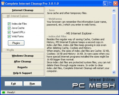 Complete Internet Cleanup Lite 3.0.0.1 screenshot