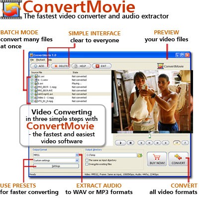 ConvertMovie 4.1 screenshot