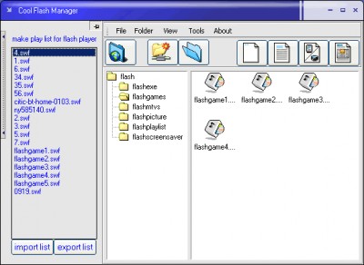 Cool Flash Manager 1.21 screenshot