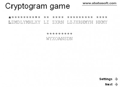 Crypto-gram words puzzle 1 screenshot