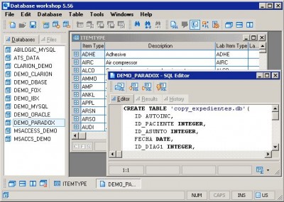 Database Workshop 5.56 screenshot