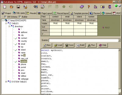 DB to HTML Express 1.3 screenshot