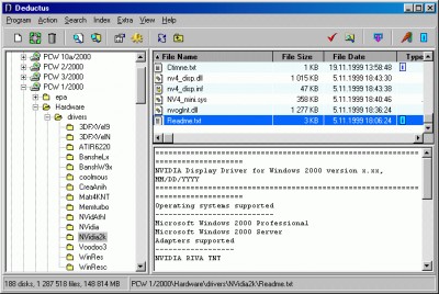Deductus disk catalog 1.52 screenshot