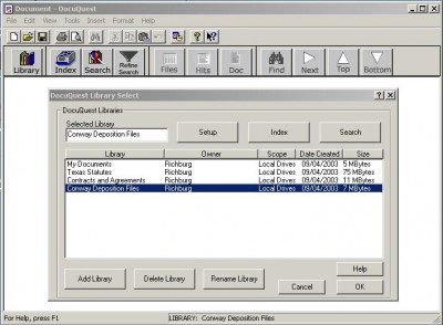 DocuQuest Personal 3.0 screenshot