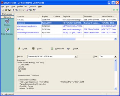 Domain Name Commando 1.0 screenshot