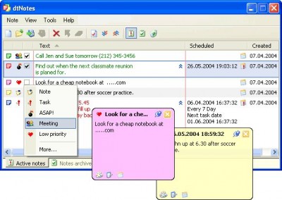 dtNotes 3.2 screenshot dtNotes 3.2 screenshot