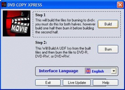 DVD BACKUP XPRESS 2.6.0.0 screenshot