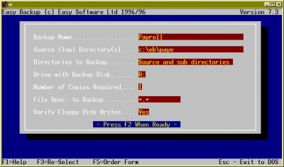 Easy BackUp v1.0 screenshot