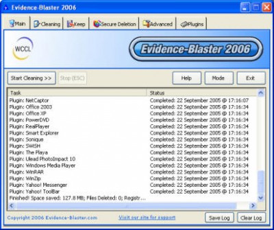 Evidence-Blaster 2010 screenshot
