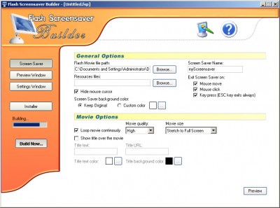 Flash Screen Saver Builder 1.0 screenshot