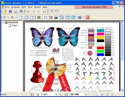 Foxit PDF Reader 1.3.0504 screenshot