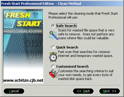 Fresh Start Professional Edition 2.41 screenshot