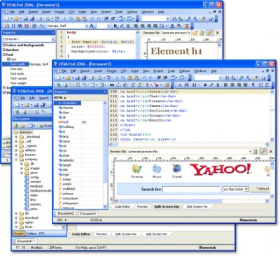 HTMLPad 2004 Pro 5.25 screenshot
